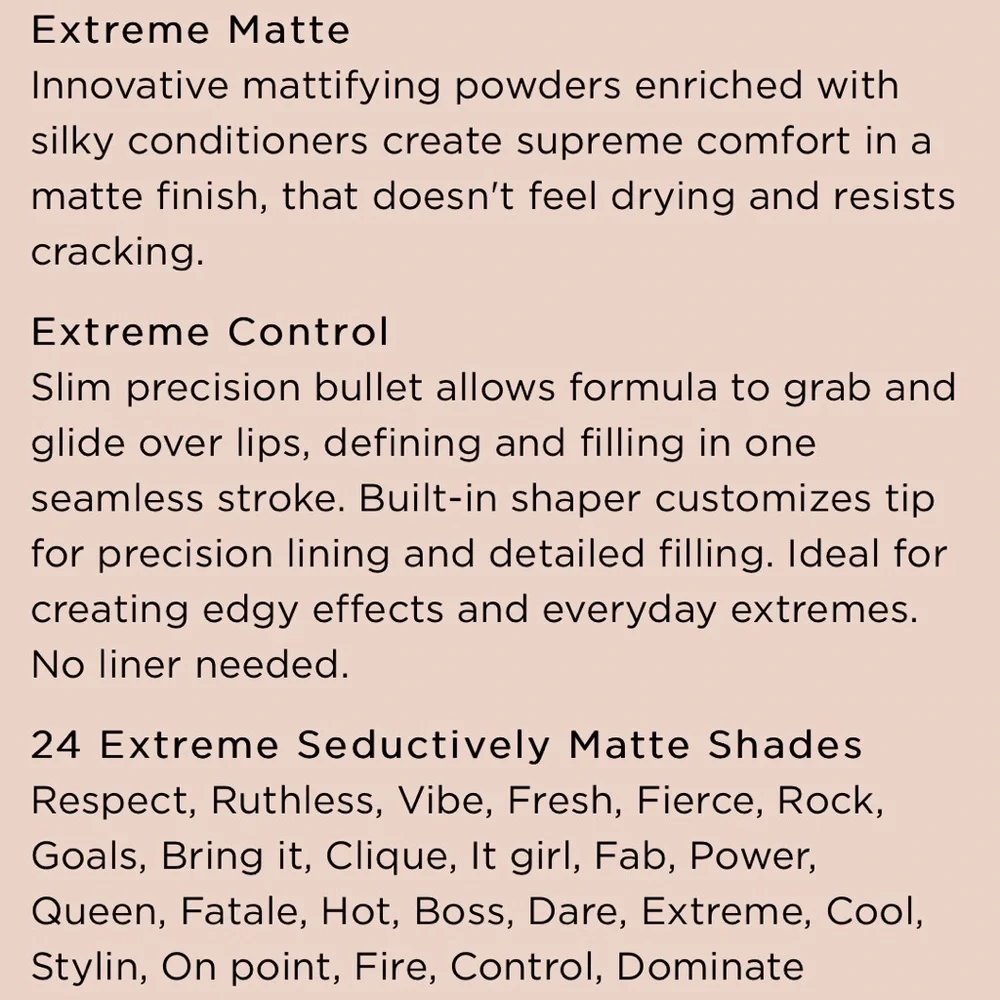 laura mercier Velour Extreme Matte Lipstick
